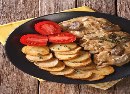 Emincé de boeuf à la moutarde