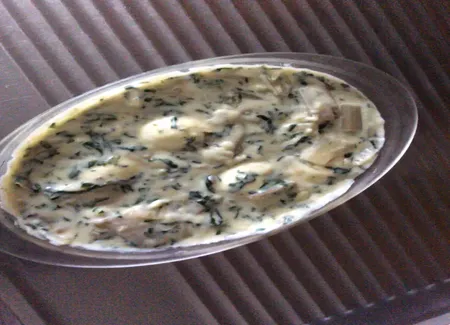 Côtes de blettes béchamel, ail et persil