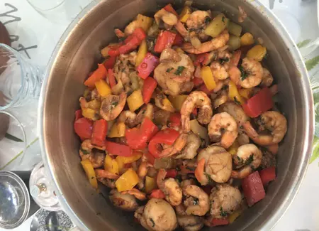 Noix de saint-jacques et gambas à la plancha