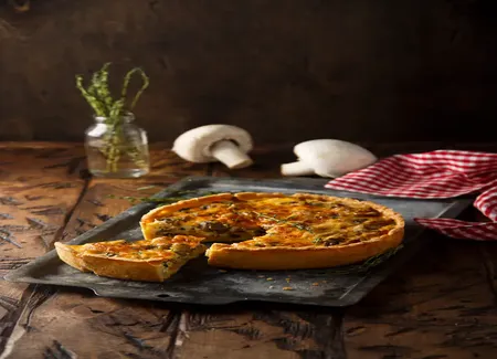 Tarte aux champignons frais