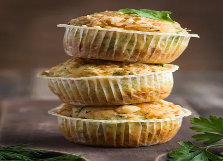Muffins de courgettes, chèvre et citron