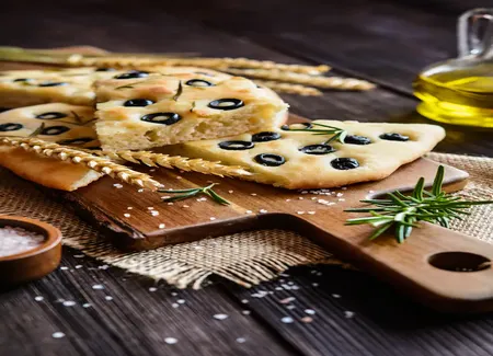 Fougasse aux olives pour machine à pain