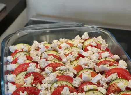 Tian tomates-courgettes au chèvre