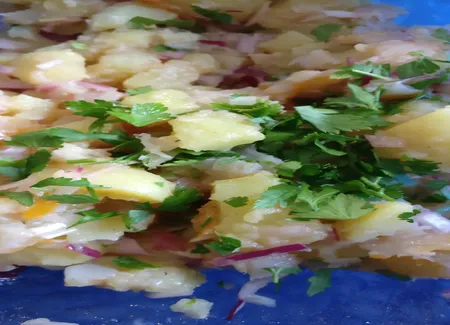 Pommes de terre au haddock en salade