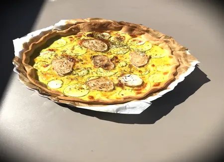 Tarte courgette chèvre à l'italienne