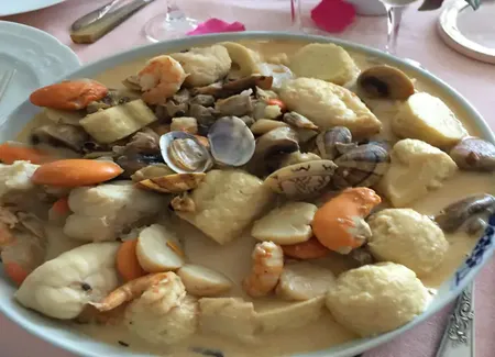 Fruits de mer à la crème