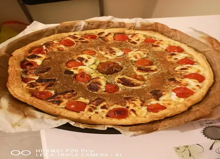 Quiche aux tomates cerise et au chèvre