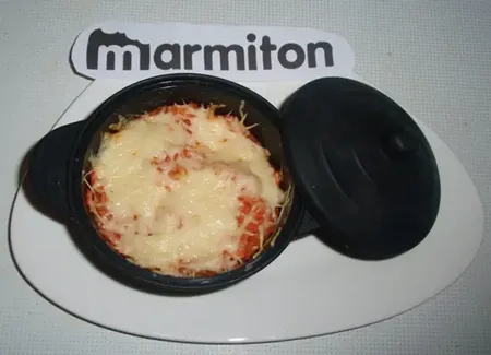 Gratin de riz jambon sauce tomate