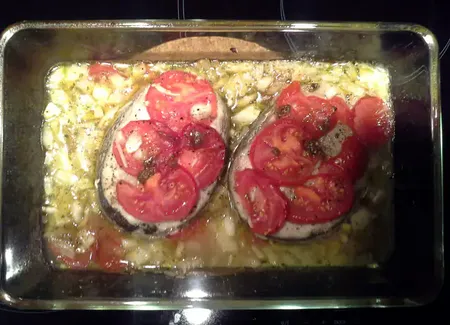 Darnes de colin aux tomates