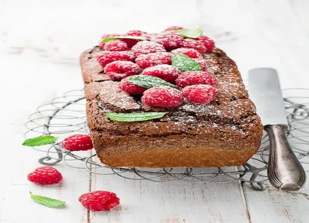 Cake au chocolat et aux framboises