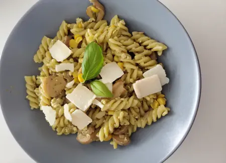 Pâtes complètes au maïs et aux oeufs