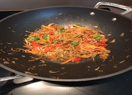 Soja et petits légumes sautés