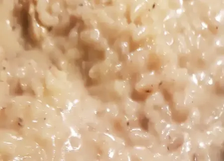 Risotto, poulet parmesan champignons