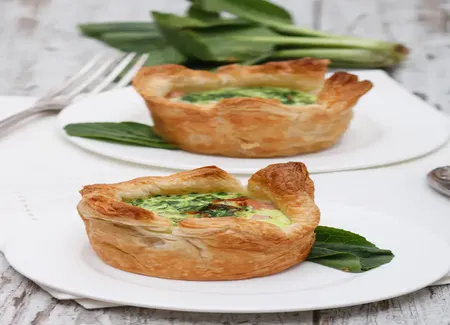 Tartelettes epinards frais et bacon fumé