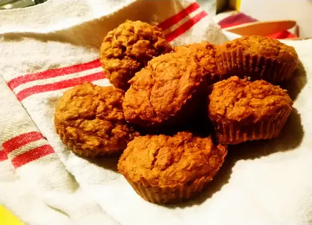 Muffins aux carottes et aux raisins (sans oeufs)