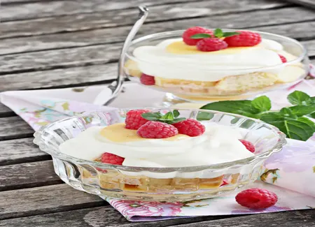 Trifle anglais aux framboises