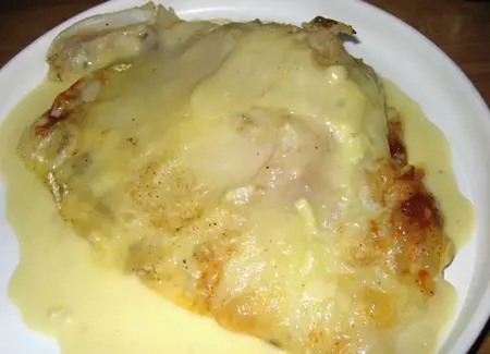 Ailes de raie gratinées au camembert
