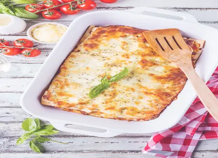 Lasagnes aux épinards, carottes et tomates