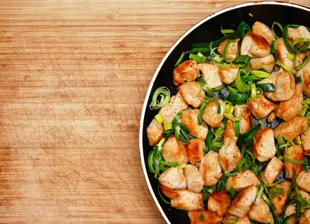Curry de poulet aux poireaux