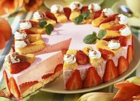 Gâteau aux fraises et au yaourt